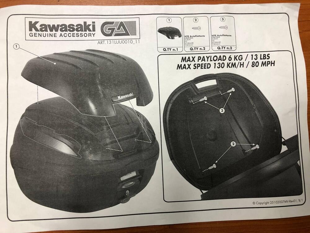Cover bauletto Givi Kawasaki 39 Litri (4)