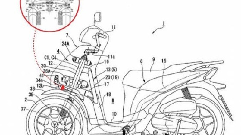 Honda, nuovo brevetto scooter a tre ruote?