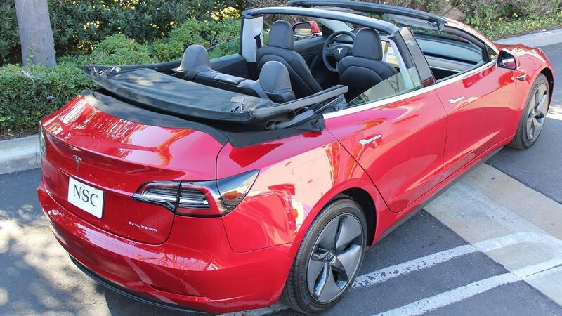 La Tesla Model 3 Cabrio &egrave; opera di Newport Newport Convertible Engineering