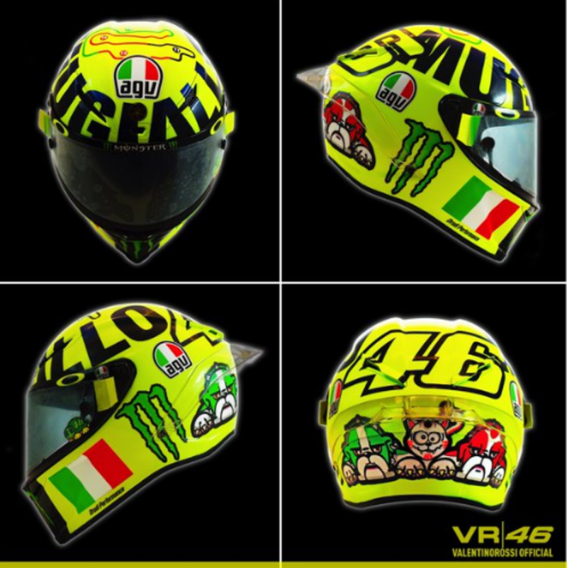 MotoGP. Il Casco di Rossi edizione speciale Mugello 2016