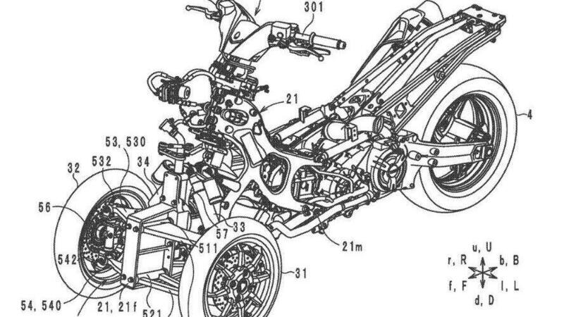 Yamaha TMAX in versione tre ruote. Diverso dalla Niken