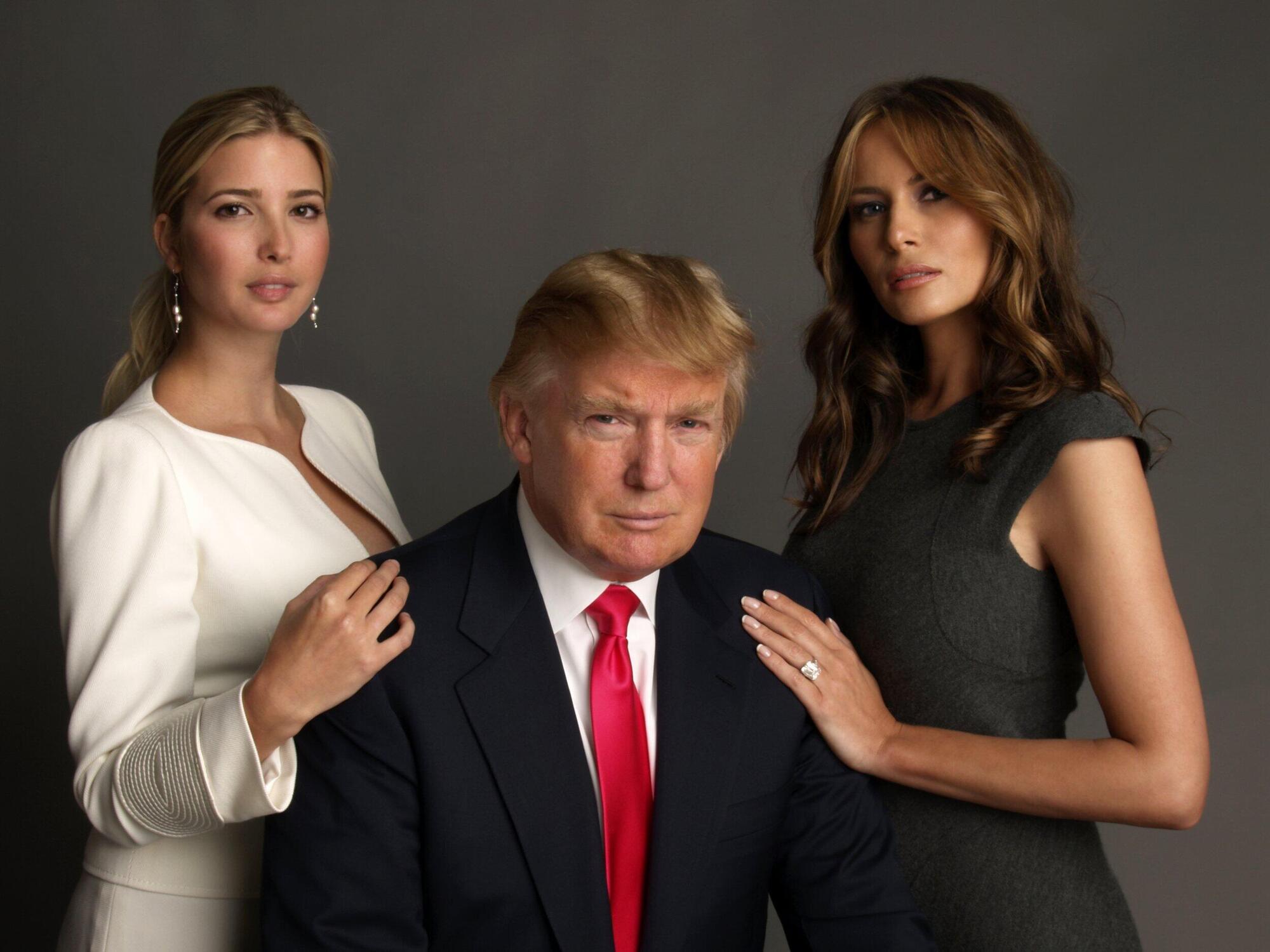 Donald Trump, Melania Trump, Ivanka Trump ritratto di famiglia