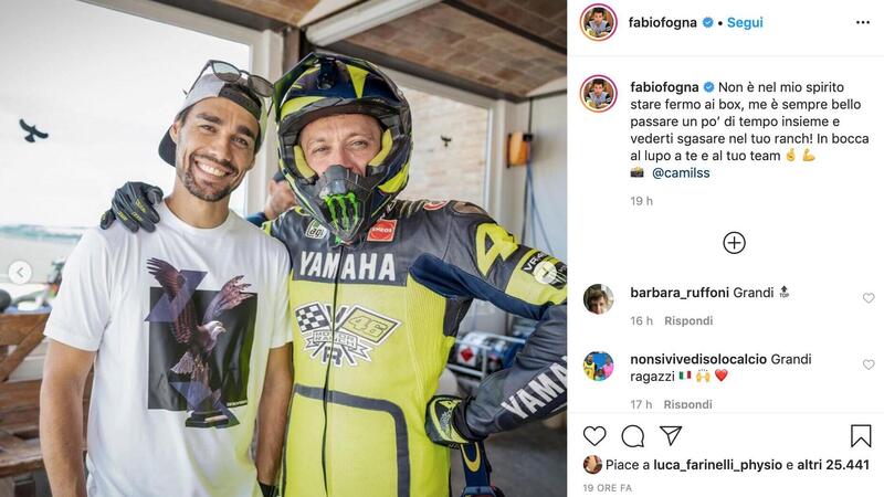 Fabio Fognini al Ranch di Valentino Rossi