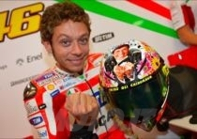 Rossi mette Morandi sul casco