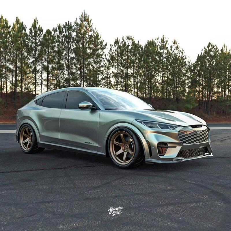 Ford Mustang Mach E: primi tentativi di tuning dell&#039;elettrica [Rendering]