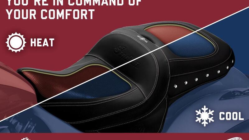 Indian Clima Command: riscaldamento e raffreddamento della sella per pilota e passeggero