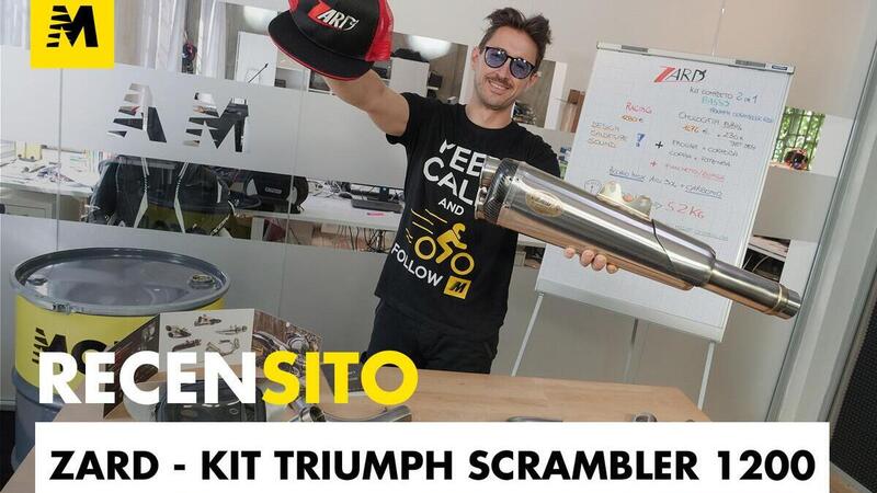 Scarico 2 in 1 basso per Triumph Scrambler by Officine Italiane Zard. Che bello e che sound!