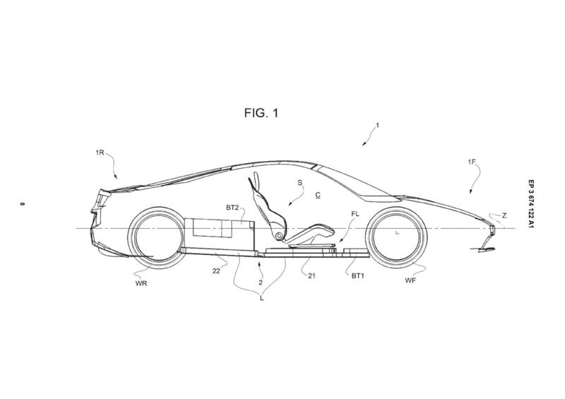 Incredibile novit&agrave; Ferrari, Elettrica: brevettata la prima Rossa supersportiva EV [telaio a prova di crash-test e pacco batteria integrato]