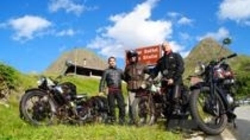 Al Grossglockner con due Moto Guzzi V 500 e una Gilera VL 500