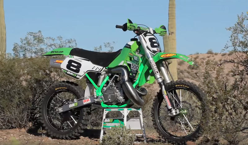 La Kawasaki KX 500 che verr&agrave; messa all'asta