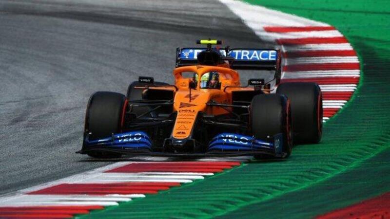 F1, GP Stiria 2020: tre posizioni di penalit&agrave; per Lando Norris