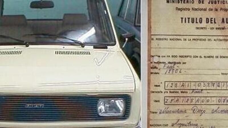 Il babbo di Varrone trova la prima auto di Maradona in un pollaio: &egrave; una Fiat 128. Comprata!