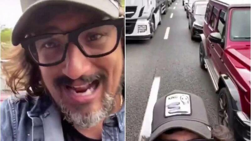 Chef Alessandro Borghese bloccato nel traffico della Liguria [VIDEO]