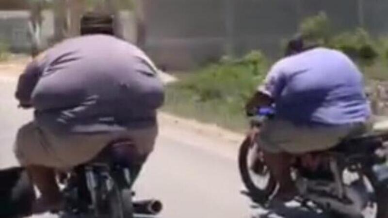 I gemelli XL e la road race sulle moto XS [FUN VIDEO]