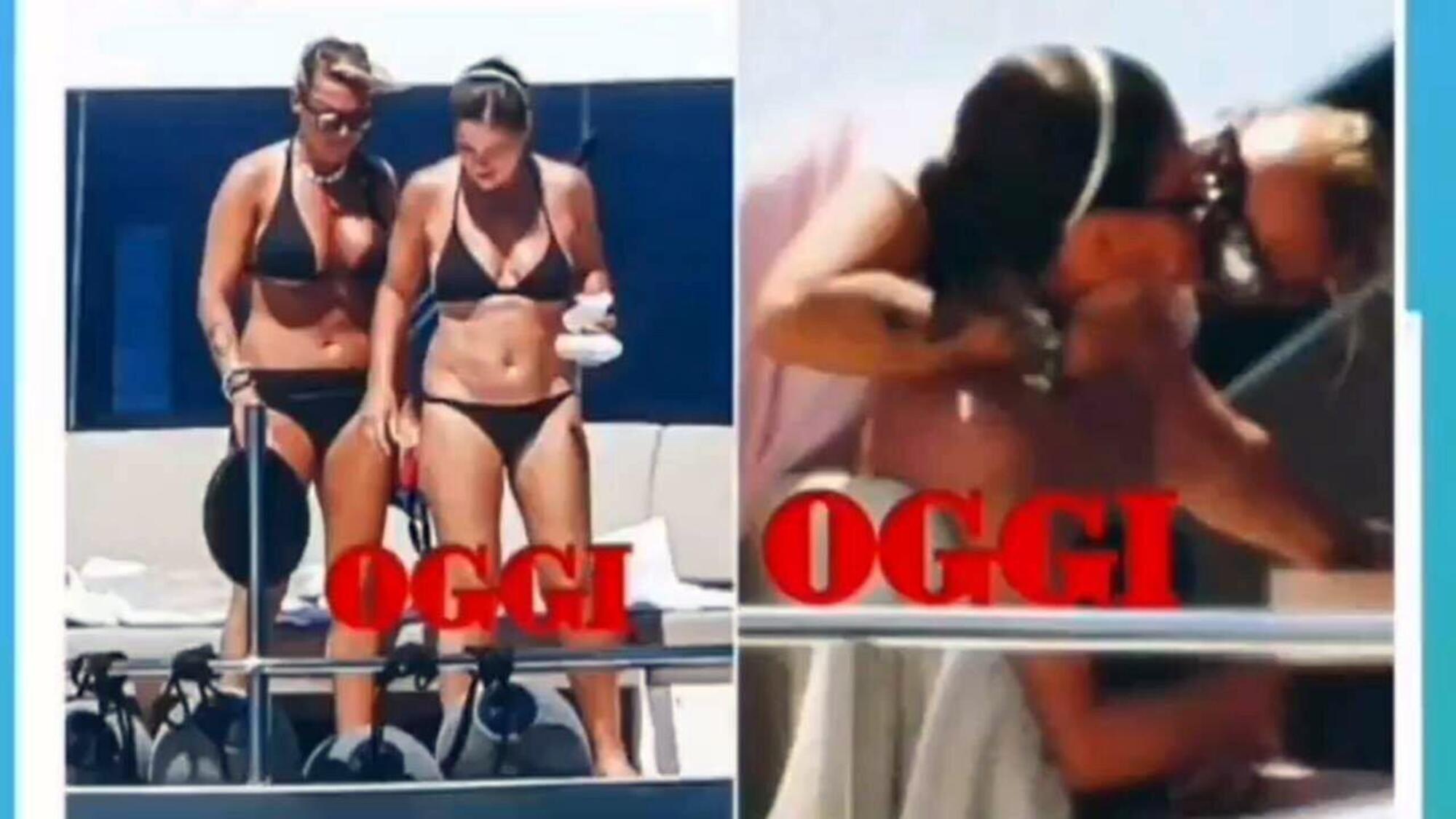 Paola Turci Francesca pascale bikini yacht vacanza bacio berlusconi