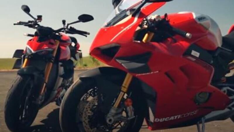 Il duello Ducati &egrave; gi&agrave; virale: Panigale V4R vs Streetfighter V4S. Chi la spunta? [VIDEO]