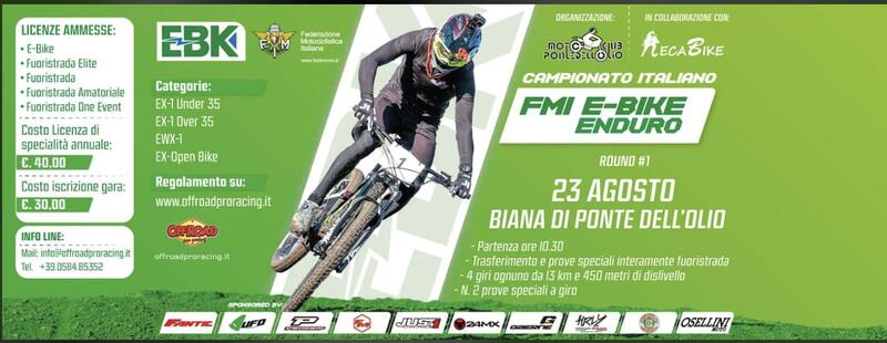 eBike Enduro. Il nostro Maurizio Vettor pronto al via con Polini e Thomas Oldrati