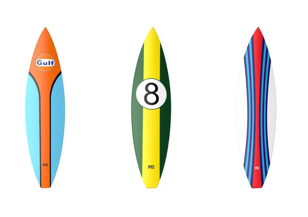 8 surf ispirati alle auto da corsa pi&ugrave; famose di sempre (e altre cose fighe)