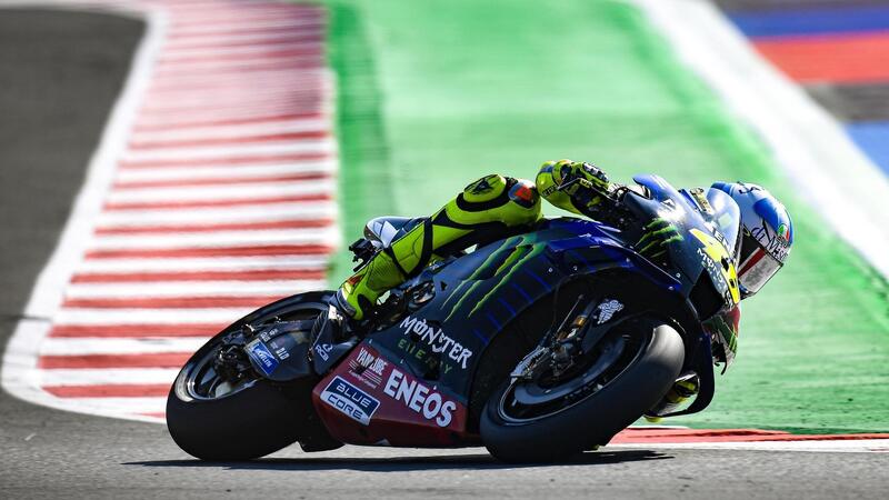 MotoGP 2020. GP di San Marino e della Riviera di Rimini. FP3: Valentino Rossi primo davanti alle altre Yamaha