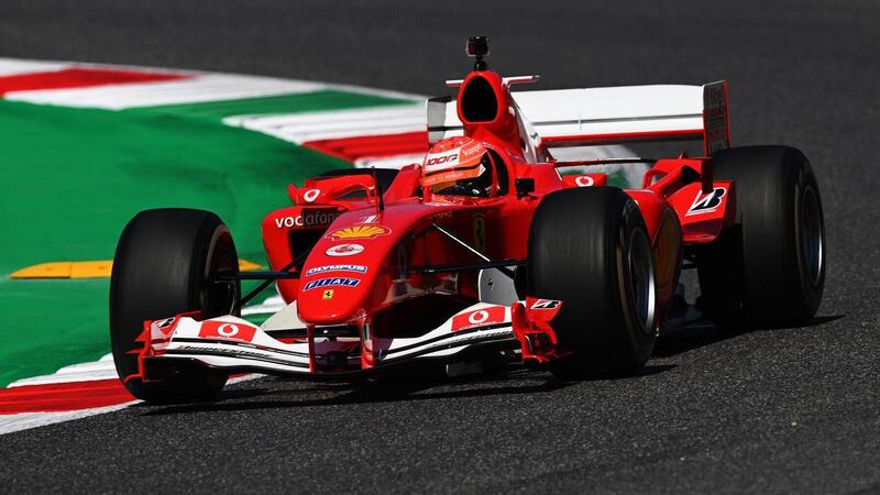 F1: Mick Schumacher in pista al Mugello con la F2004 di pap&agrave; Michael