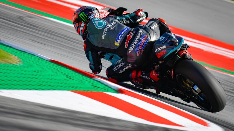 MotoGP 2020 Catalunya. a Fabio Quartararo il Warm-up