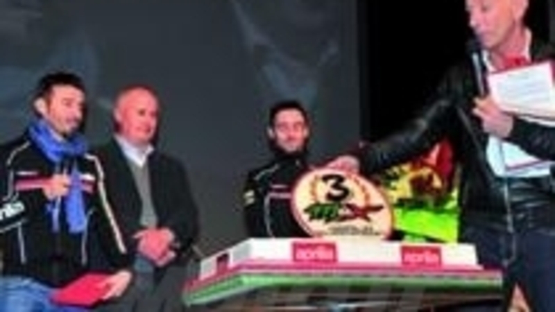 Max Biaggi e Aprilia festeggiati a Noale