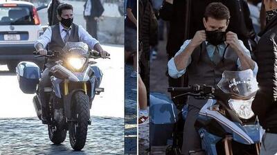 Tom Cruise sorpreso a Roma su una BMW G 310GS