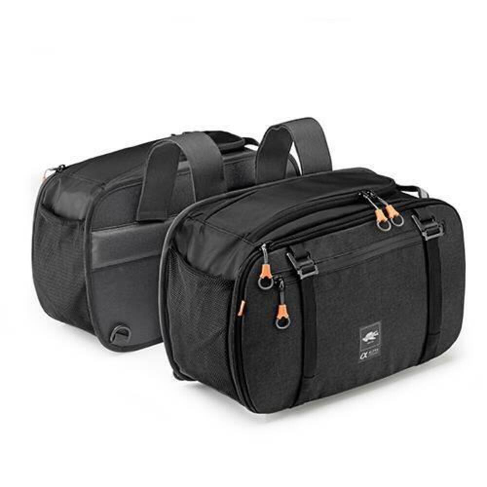 Coppia di borse laterali morbide Kappa AH202BK