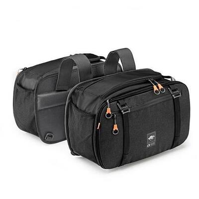 Coppia di borse laterali morbide Kappa AH202BK