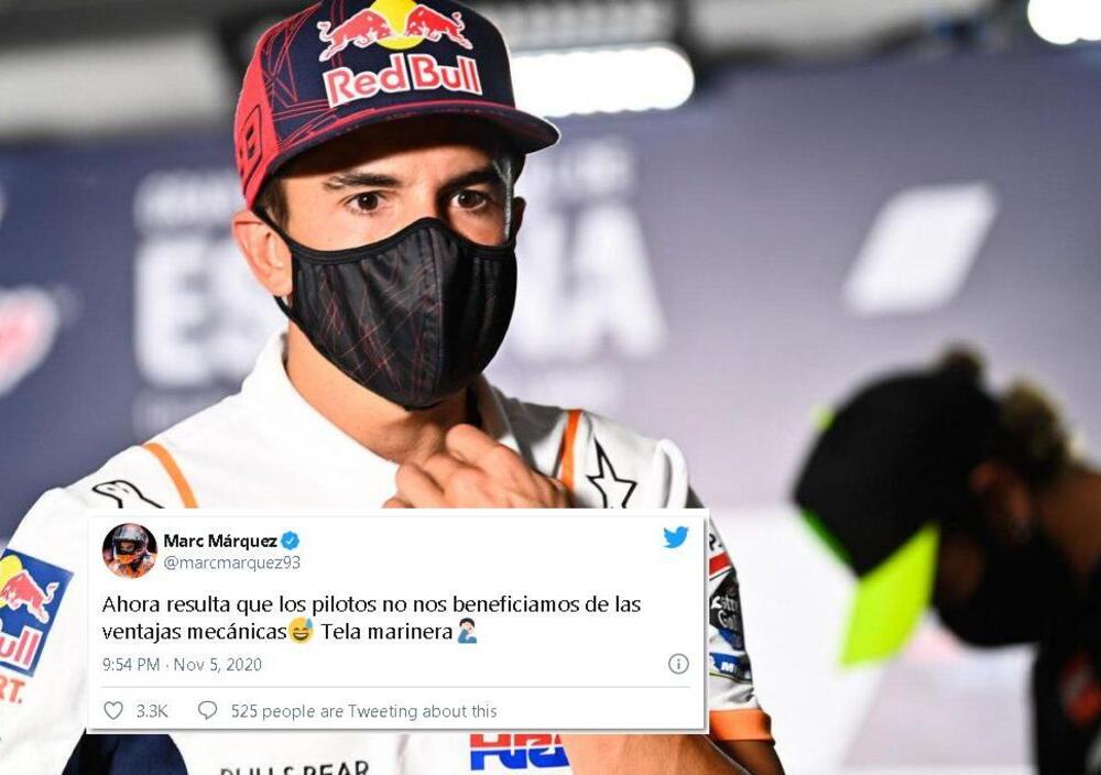 Piloti Yamaha non penalizzati: tweet al veleno di Marc Marquez