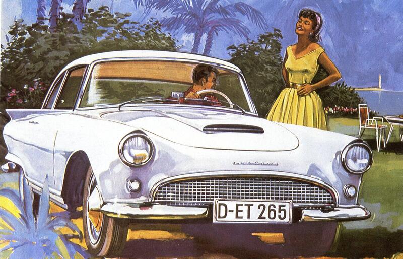 La Auto Union 1000 SP, vettura sportiva prodotta dal 1958 al 1965, era azionata da un tricilindrico a due tempi di 980 cm3 che erogava 55 cavalli a 4500 giri/min