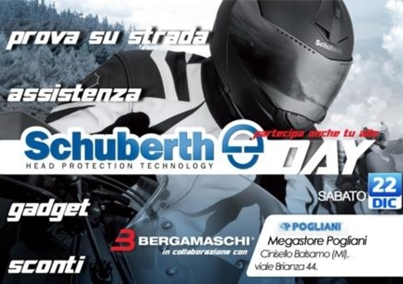 Sabato 22 dicembre Schuberth Day da Pogliani