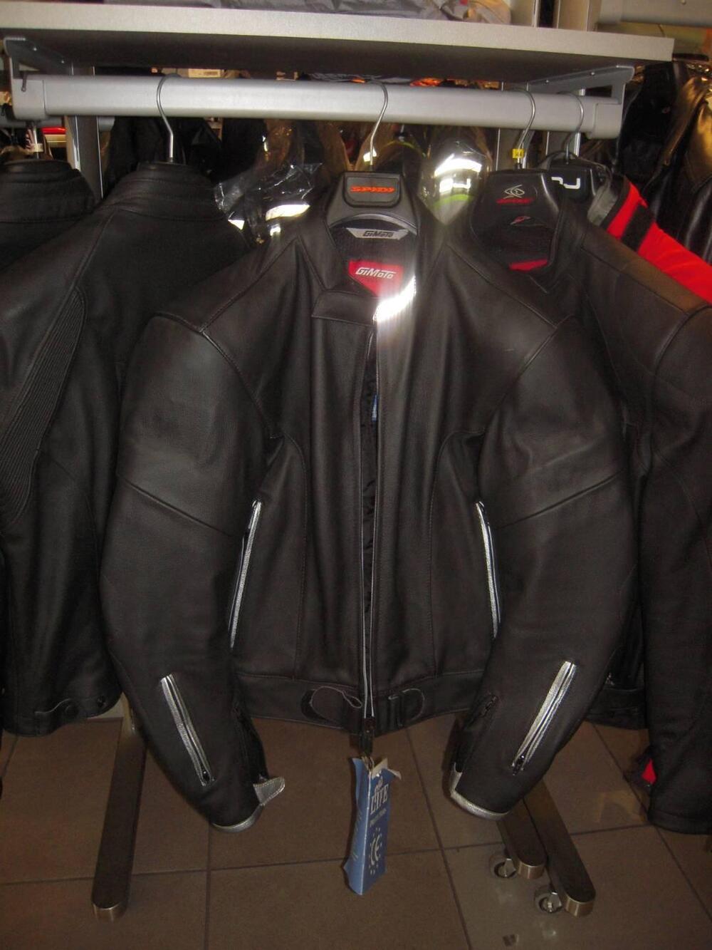 GIACCA MOTO IN PELLE NERA GIMOTO TG. 52 (2)