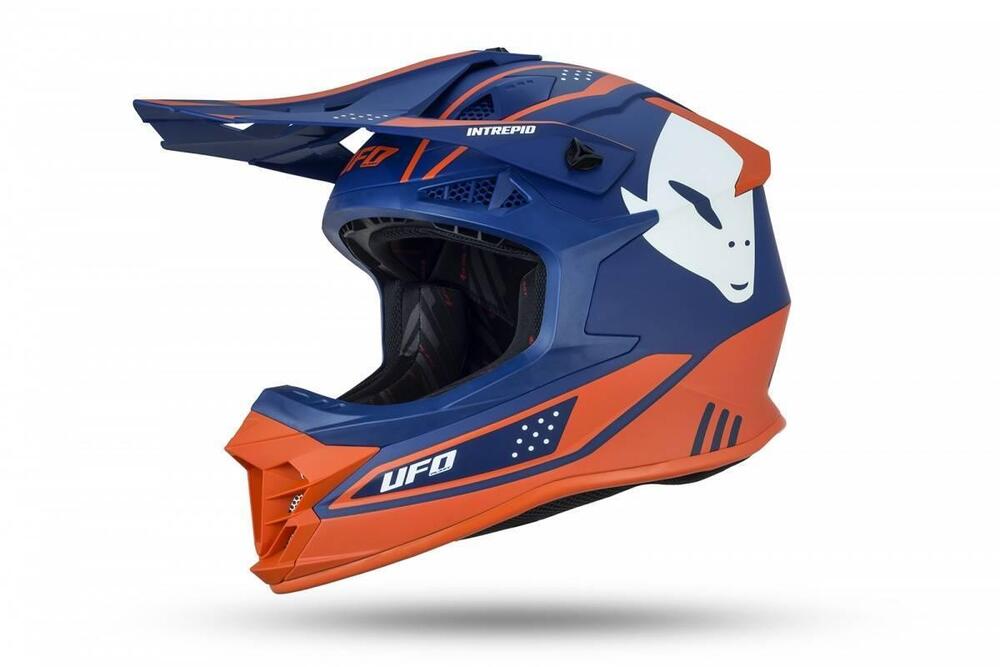 NEW!! CASCO MOTOCROSS UFO INTREPID BLU-ARANCIO Ufo Plast