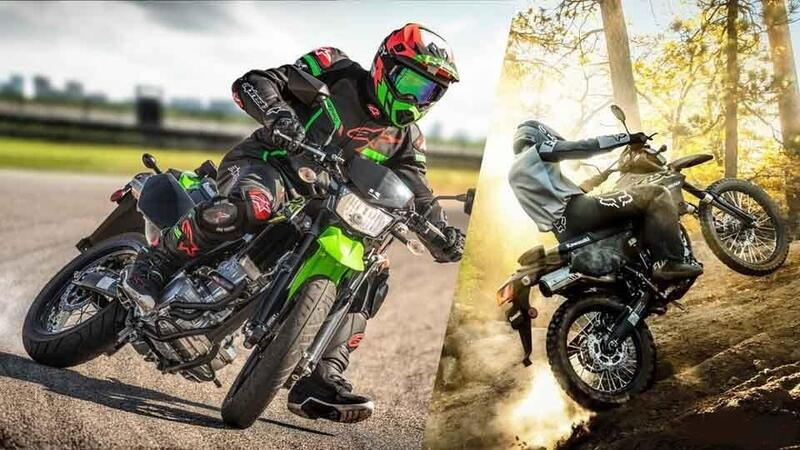 Kawasaki KLX300 e KLX300 SM m.y. 2021. Enduro stradale e supermotard