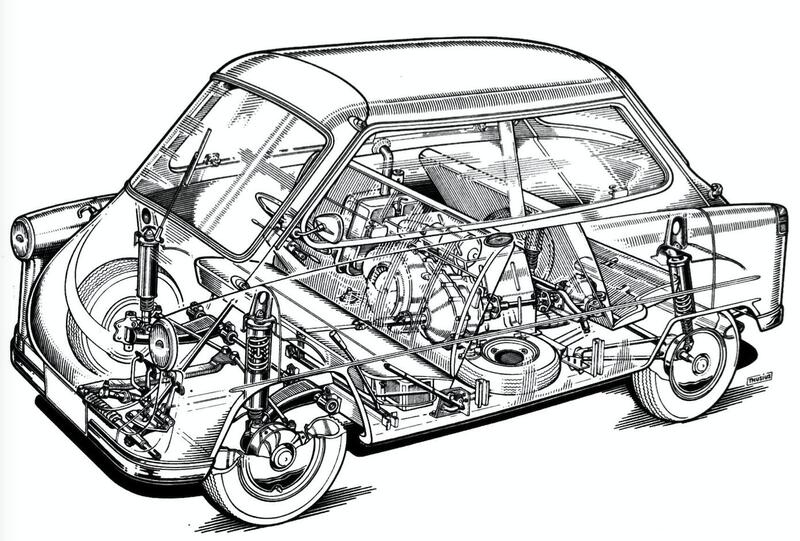 Nella minivettura Janus prodotta dalla Zundapp nella seconda  met&agrave; degli anni Cinquanta due posti erano rivolti in avanti e due all&rsquo;indietro. Il motore monocilindrico a due tempi di 250 cm3 era collocato centralmente ed erogava 14 cavalli a 5000 giri/min