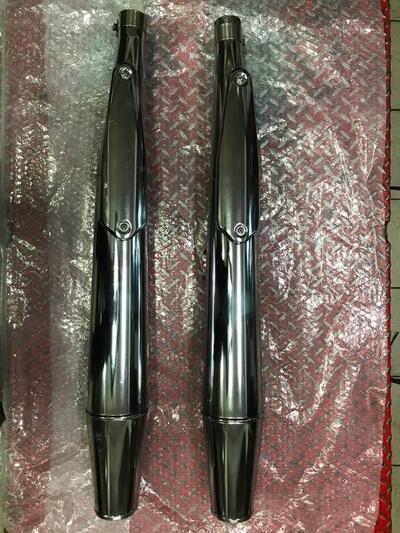 Marmitte Calif.Vintage completa di collettori VV Moto Guzzi