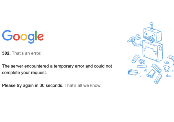Google non sta funzionando in tutto il mondo