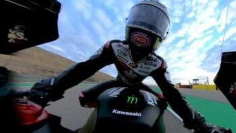 SBK. L&#039;onboard a 360 gradi dalla Kawasaki ZX-10RRdi Rea ai test di Aragon [VIDEO]