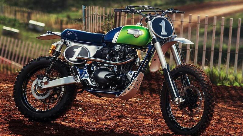 Kawasaki W800 cross, special da MRS Oficina