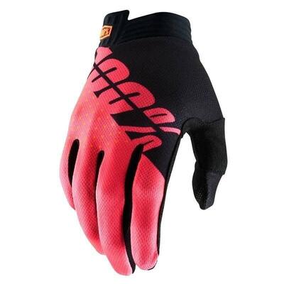 TRIMBOLIMOTO GUANTI 100% ITRACK BLACK/FLUO RED 463 100 %