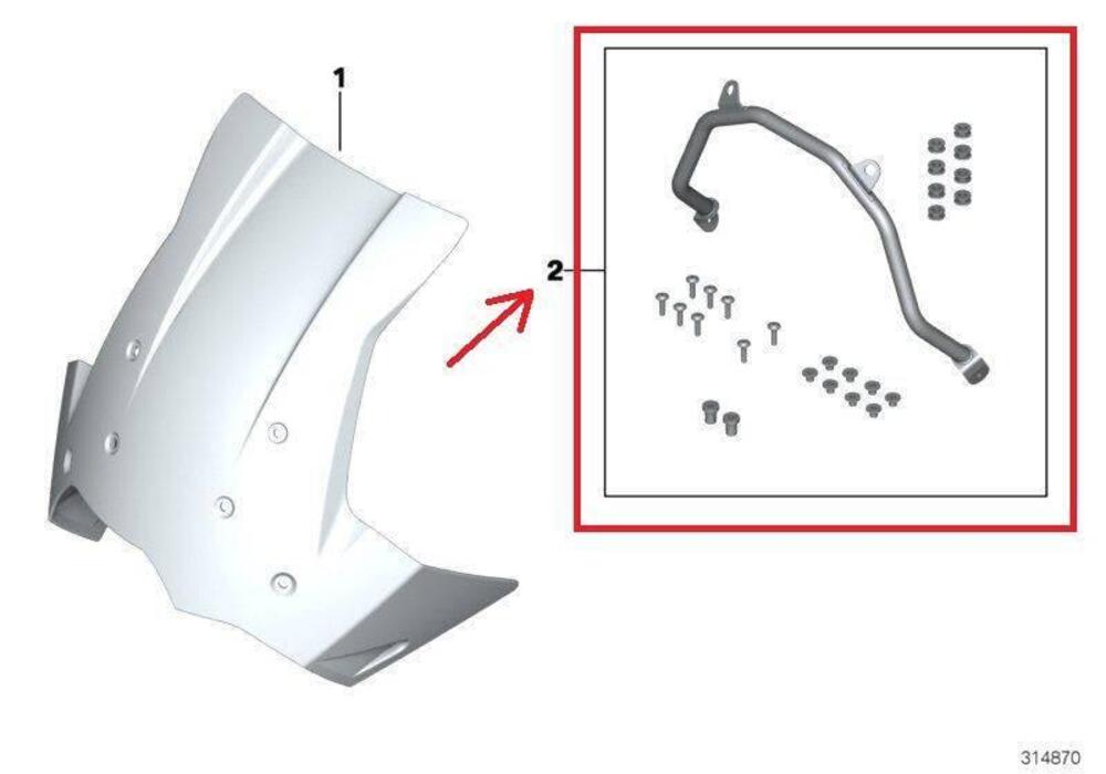 Staffa Parabrezza Bmw F 800 Gs (2)