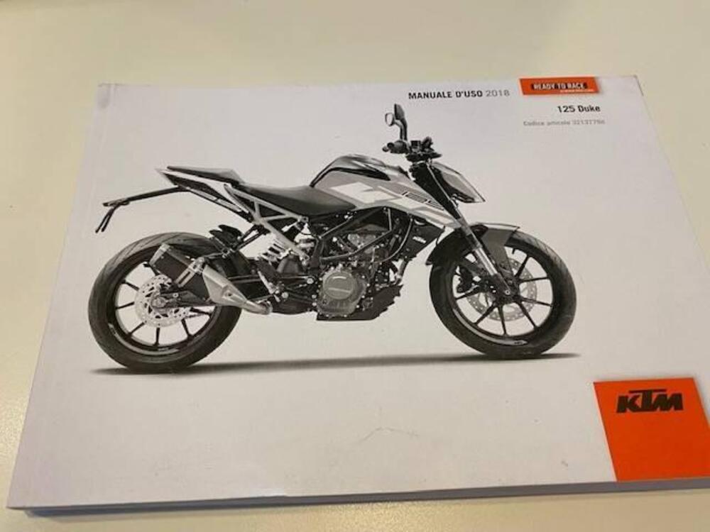 MANUALE D'USO KTM DUKE 125 ANNO 2018