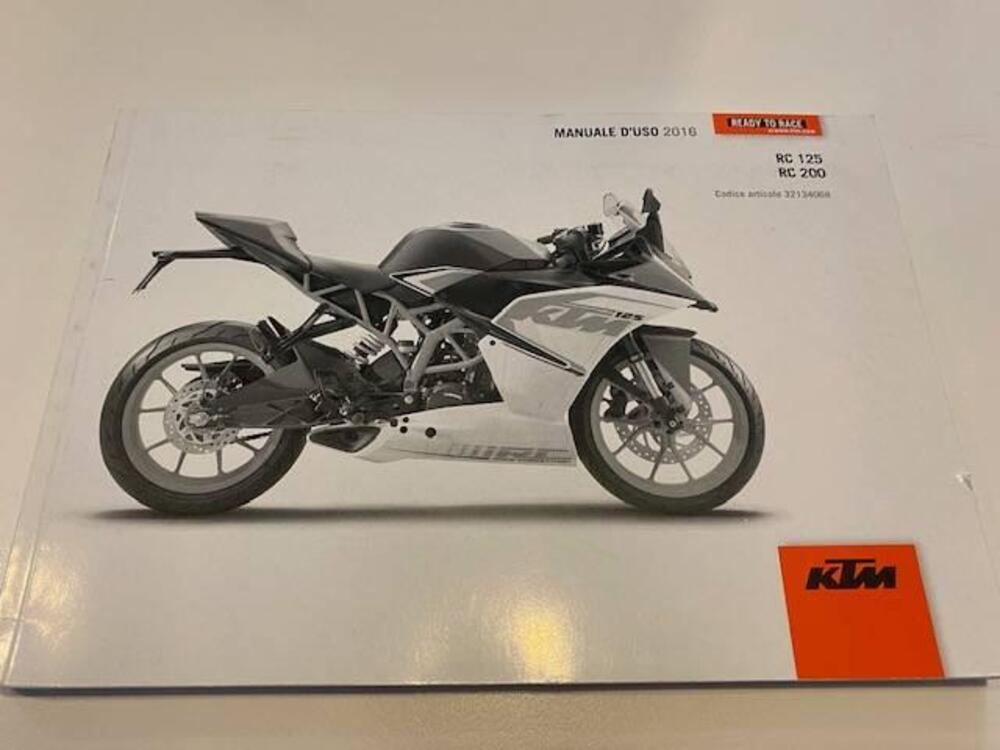 MANUALE D'USO KTM RC 125-200 ANNO 2016