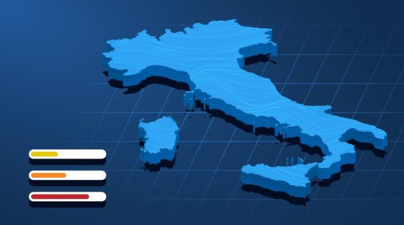 Aggiornamento &quot;colori d&#039;Italia&quot;: nuove zone Arancio e Rosse in mezzo alle molte Gialle