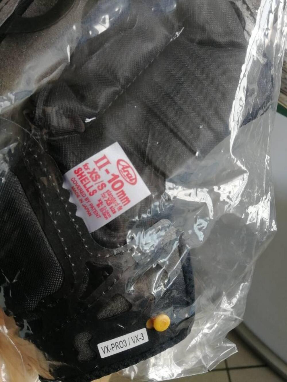 INTERNO CASCO ARAI VX-PRO3/VX-3 10 mm tg. XS-S