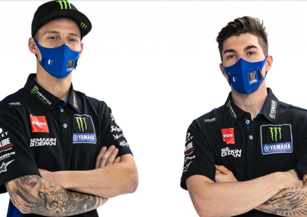 Presentazione Yamaha Monster Energy: Valentino Rossi pure sulle divise di Vinales e Quartararo