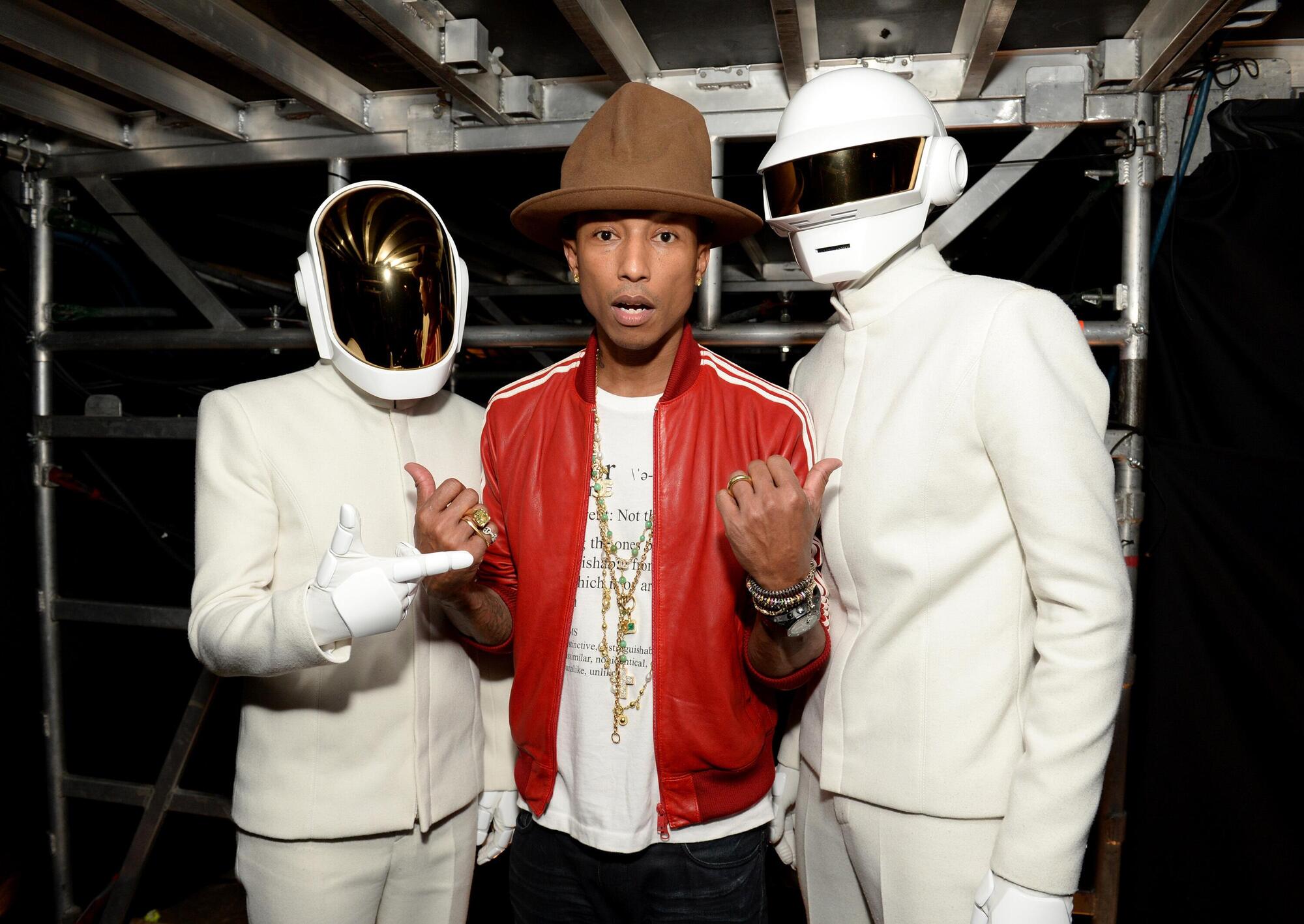Pharrell Williams e i Daft Punk ai Grammy Awards del 2014