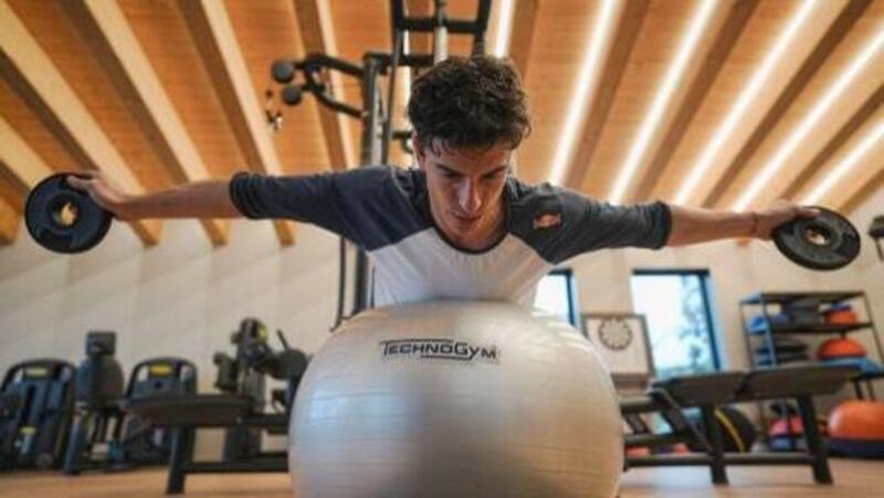 Dopo la fisioterapia, per Marc Marquez si aprono le porte della palestra