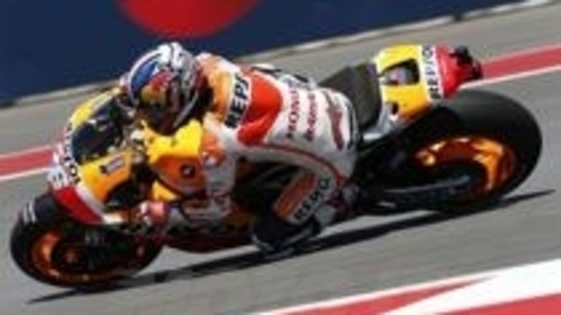 MotoGP. Prove libere 3 ad Austin. Pedrosa &egrave; il pi&ugrave; veloce